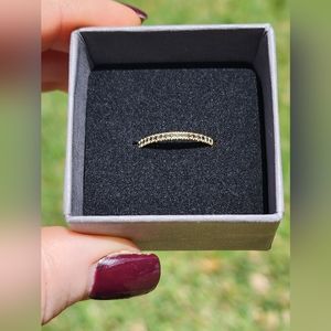 14K Gold and Black Diamond Half Eternity Ring 8
